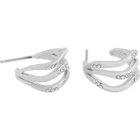 Sno of sweden Kitty Small Tripple Crystal Ear S/Clear-Onesize - Silver - ONE SIZE
