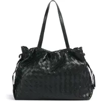Liu jo for woman. AA6098-ES027 Black braided shopper bag (OSFA), Casual, Polyester