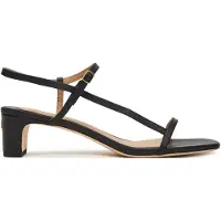 Ralph Lauren Lainee Mid-Heel Nappa Leather Sandal - Black - 37.5