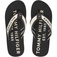 Tommy Hilfiger Varvastossut musta / valkoinen