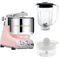Ankarsrum Assistent AKM6230 + tehosekoitinkannu & sitruspuristin, cloudy pink