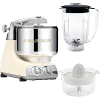 Ankarsrum Assistent AKM6230 + tehosekoitinkannu & sitruspuristin, light créme