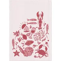 Ekelund - Oh La Mer! Käsipyyhe 35x50 cm Tummanpunainen