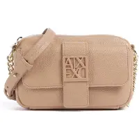 Armani Exchange for woman. XW000324AF11902U6149 Mini shoulder bag with beige logo (OSFA), Casual, Polyester
