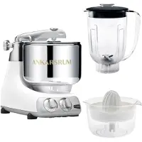 Ankarsrum Assistent AKM6230 + tehosekoitinkannu & sitruspuristin, mineral white