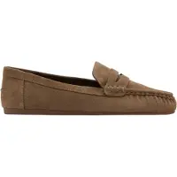 Mango Suede Penny Loafers - Brown - 38