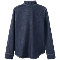 Mango Denim Shirt With Tie Fastening - Navy - S