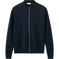 Mango Comfort Stretch Knit Cardigan - Navy - XL