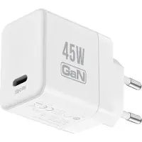 Crong Ultra Compact GaN - USB-C 45W PD 3.0 Wall Charger with PPS (White)