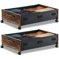 Vevor -säilytyslaatikko sängyn alle pyörillä, 650 x 460 x 180 mm, sängynaluslaatikko, lukittavalla pyörällä, sängynaluslaatikko vaatteille, kengille ja peitoille, 2 kpl