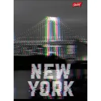 Unipap Vihkosarja A5, 60 arkkia, viiva, "glitched city" design, 10 kpl.