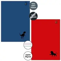 Hobby Hall Muistikirja A5, 32 arkkia, 90g, 3 riviä, "villi" design (10 kpl)