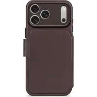 Decoded Leather Detachable Wallet Case w/MagSafe iPhone 17 Pro - Chocolat Brown