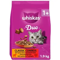 Whiskas 3x1,9kg 1+ Duo Classic Combos karitsa & kalkkuna kissanruoka
