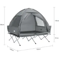 SoBuy 3-in-1 retkeilysänky 2 hengelle