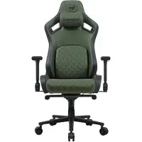 Cougar DEFENSOR S ARMY GREEN F, Yleispelituoli, 150 kg, Pehmustettu istuintoppaus, Pehmustettu selkänoja, musta, musta