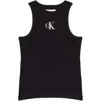 Calvin Klein Jeans Ck Logo Tank Top - Black - 128