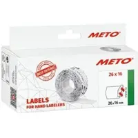Meto Price labels 26x16 white 6 rls/1000