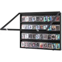 Vevor 36 Graded Sports Card -näyttökotelo, 30,5 x 24,3 x 2,1 tuumaa, baseball-kortin näyttökehys 98 % UV-suojalla Clear View PC-lasi, lukittava seinäkaappi jalkapallon koripallon jääkiekkokorttiin
