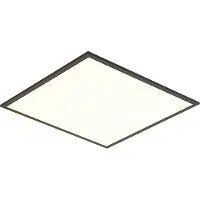 QAZQA LED-paneeli musta neliö sis. LED 3-vaihe himmennettävä - Reeves