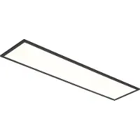 QAZQA LED-paneeli musta suorakulmainen sis. LED 3-vaihe himmennettävä - Reeves