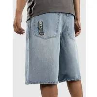Empyre Ultra Loose Sk8 Denim W Embroidery Shortsit light blue Koko 34