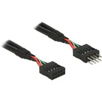 DeLOCK 0.1m 2xUSB2.0 10p, 0,1 m, USB 2.0, Uros, Naaras, Suora, Suora (83872)