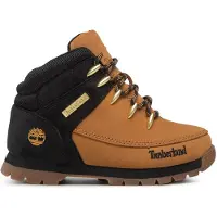 Timberland unisex for kids. TB0A1NLB2311 Euro Sprint yellow mid-calf leather lace-up boots (33), Flat, Laces, Casual, children's fashion