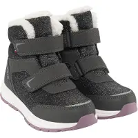 Viking Equip Glitter 2V WP Talvikengät, Charcoal/Dusty Pink, 24