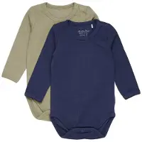 Minymo Body Ls (2-Pack) - Navy - 56