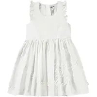 Molo Cortney Short-Sleeved Dress Crisp White 110/116 cm Valkoinen 110/116 cm Tytöt