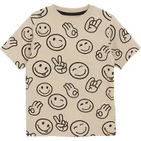Minymo T-Shirt Ss Aop - Cream - 110