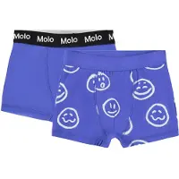 Molo GOTS Justin 2-pack Bokserit Shortsit Moon Moods Blue 92/98 cm 92/98 cm Pojat, Tytöt