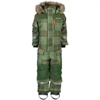 Didriksons Polarbjörnen Winter Coveralls Pine Green 110 cm Vihreä 110 cm Pojat, Tytöt
