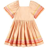 Molo Clotilde Short-Sleeved Dress Pale Melon 122/128 cm Oranssi 122/128 cm Tytöt