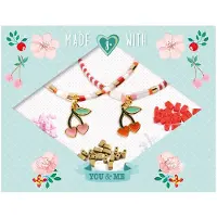 Djeco You & Me - Tila And Cherries Rannekkeet Kit Multi Multi-Onesize Punainen One Size Pojat, Tytöt