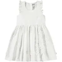 Molo Cortney Short-Sleeved Dress Crisp White 134/140 cm Valkoinen 134/140 cm Tytöt