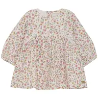Minymo Mekko Aop Marshmallow White 56 cm Valkoinen 56 cm Tytöt