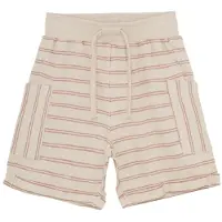 Enfant GOTS Raidalliset Shortsit French Oak 104cm Beige 104 cm Pojat