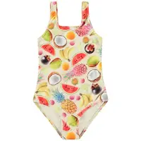Molo Magical Fruits Print Nika -uimapuku 92 cm Beige 92 cm Pojat, Tytöt