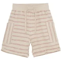 Enfant GOTS Raidalliset Shortsit French Oak 98 cm Beige 98 cm Pojat
