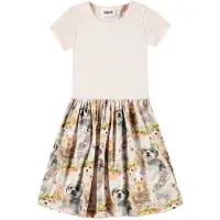 Molo Cissa Short-Sleeved Dress Festival Friends 146/152 cm Vaaleanpunainen 146/152 cm Tytöt