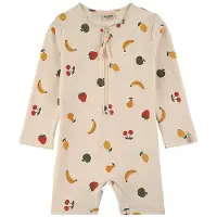Kuling Paros Painettu Yksiosainen Rashguard-uimapuku Hedelmiöillä Fruit 74/80 cm Kermanvärinen 74/80 cm Pojat, Tytöt