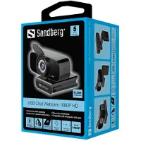 Sandberg USB Chat Full HD 1080p -webkamera, musta