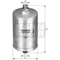 MANN-FILTER Polttoainesuodatin WK 5020 x KIT