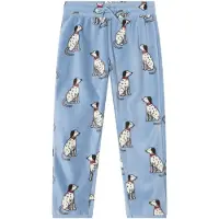 Kuling Northpole Fleece Housut Dove Blue Dalmatian Dove Blue Dalmatian 122/128 cm Sininen 122/128 cm Pojat, Tytöt