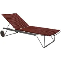 Houe Click Adjustable chaise longue Paprika. Frame: Grey