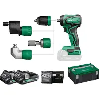 HiKOKI Akkukäyttöinen ruuvinväännin DS18DDQWRZ; 18 V; 2x2,0 Ah akku