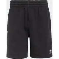 Adidas Originals Housut 'TREFOIL ESSENTIALS 7 inch FLEECE' musta / valkoinen
