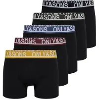 Only & Sons Bokserishortsit 'ONSTrey' sininen / sitruuna / kuusi / viininpunainen / musta